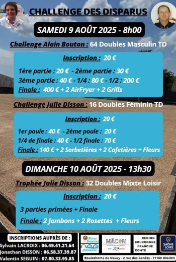 AFFICHE CHALLENGE DES DISPARUS